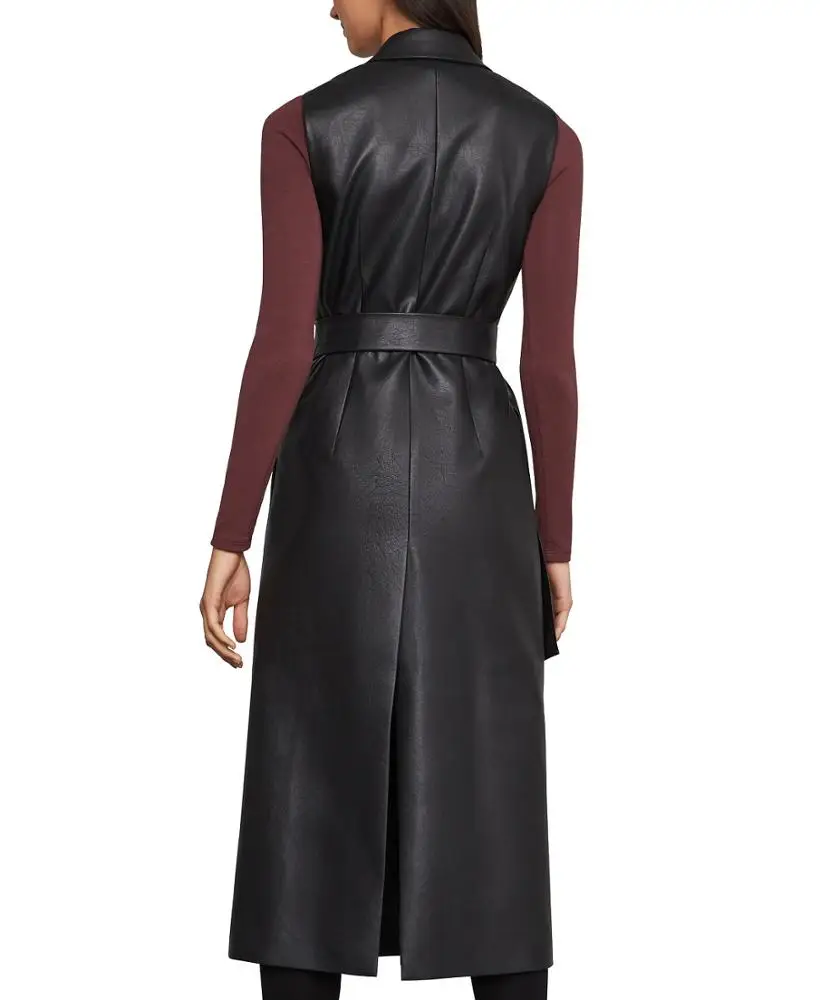  Изготовленное на заказ кожаное длинное покрытие MNW для женщин подходящий размер