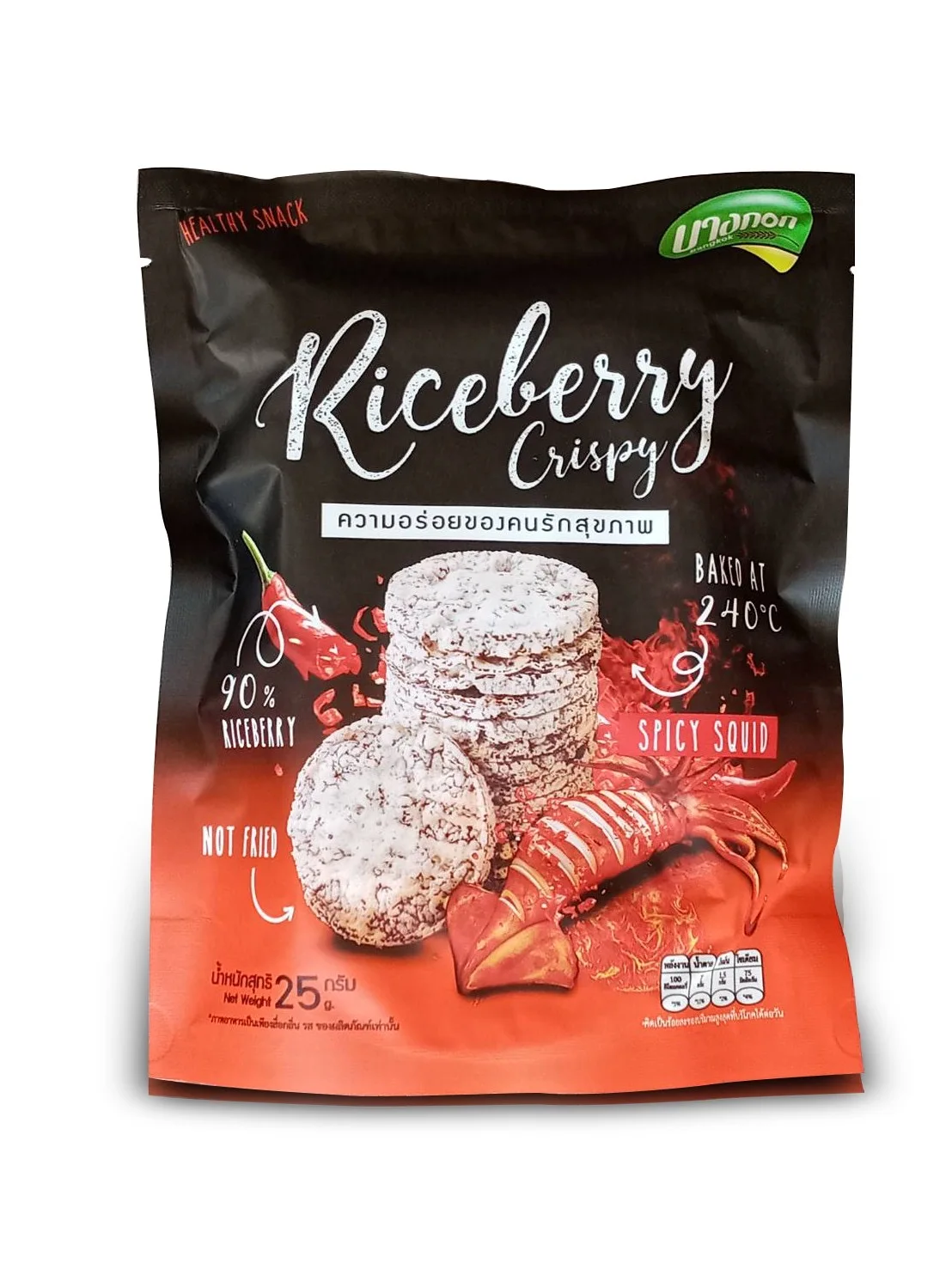 Хрустящие Жареные кальмары с ароматом шелковицы из Бангкока 25 г зернистая закуска