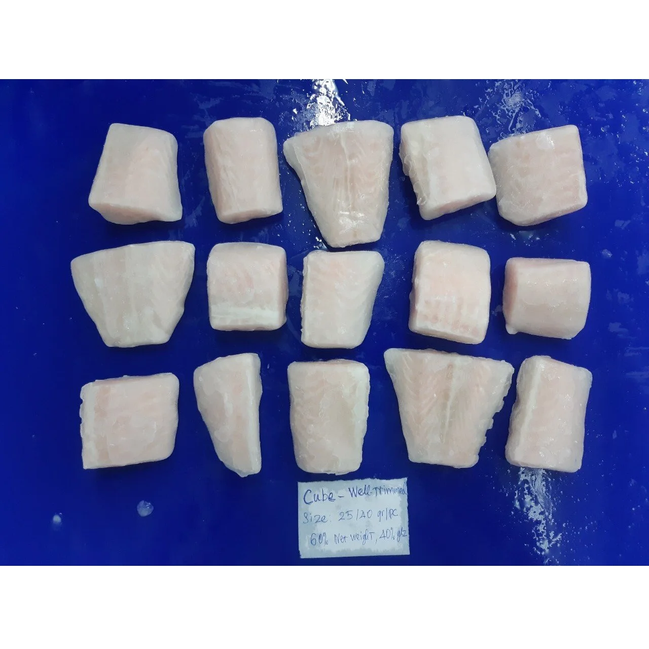 IQF BLOCK Vacuum Pack FROZEN NATURE Pangasius Hypophthalmus Pangasius Cube From Viet Nam