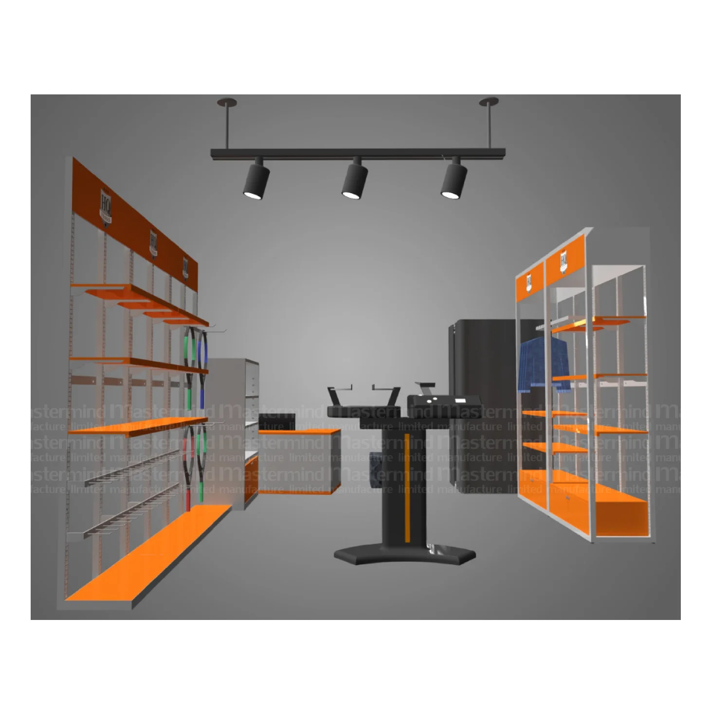 Wall Mounted Tennis Sports Equipment Clothing Shoes Supermarket Storage Pharmacy Display Rack Shelves & Shelf for Retail Store