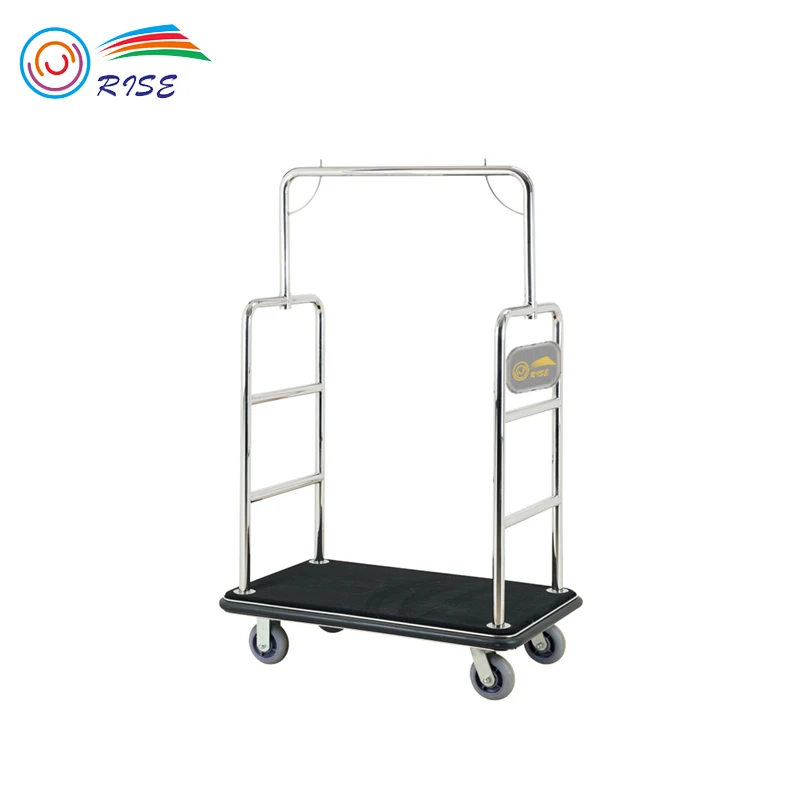 
201 Stainless Steel Metal Hotel Luggage Trolley Luggage Cart 