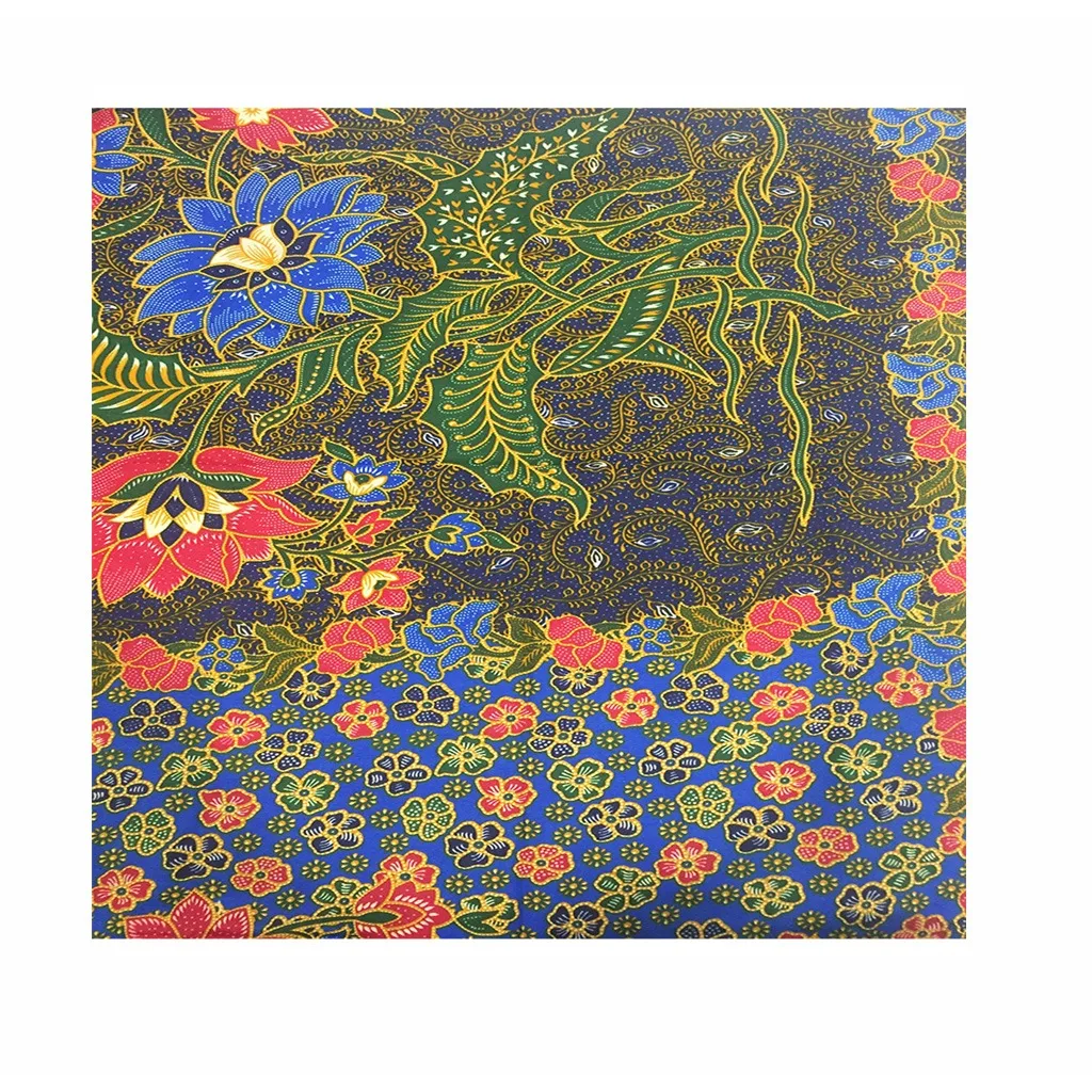 
Wholesale Malaysia Batik 100% cotton fabric machine print with floral design pattern 