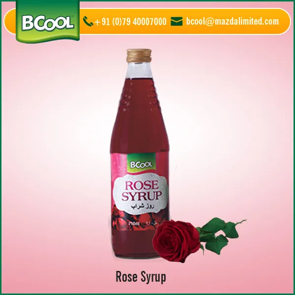 Manufacturer of Good Quality Bulk Selling Rose Syrup for Beverage