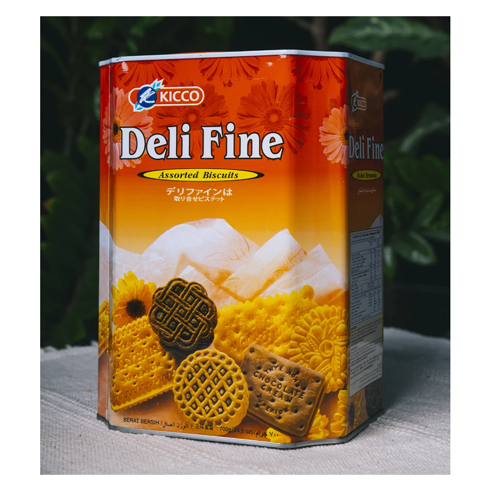 Chocolate/ Lemon/ Milk/ Coffee/ Plain Assorted Cream Crackers Biscuit Tin