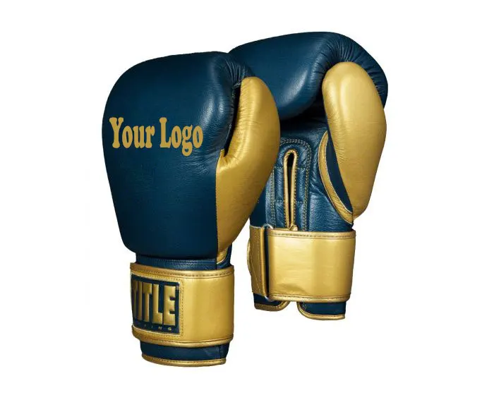 Высококачественные оригинальные боксерские перчатки из воловьей кожи с логотипом на заказ 16 унций