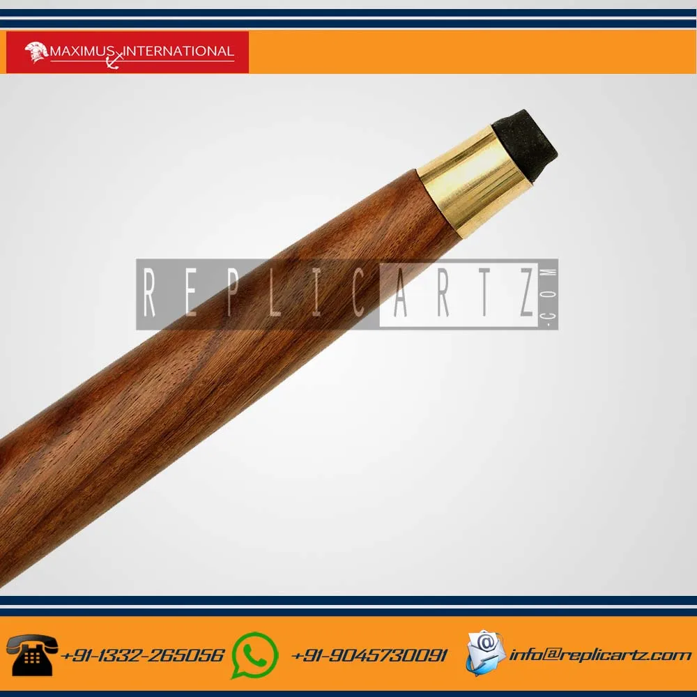 Nautical Wooden Walking Stick, Designer Snake Brass Handled Walking Sticks Classic Walking Stick for Gentleman