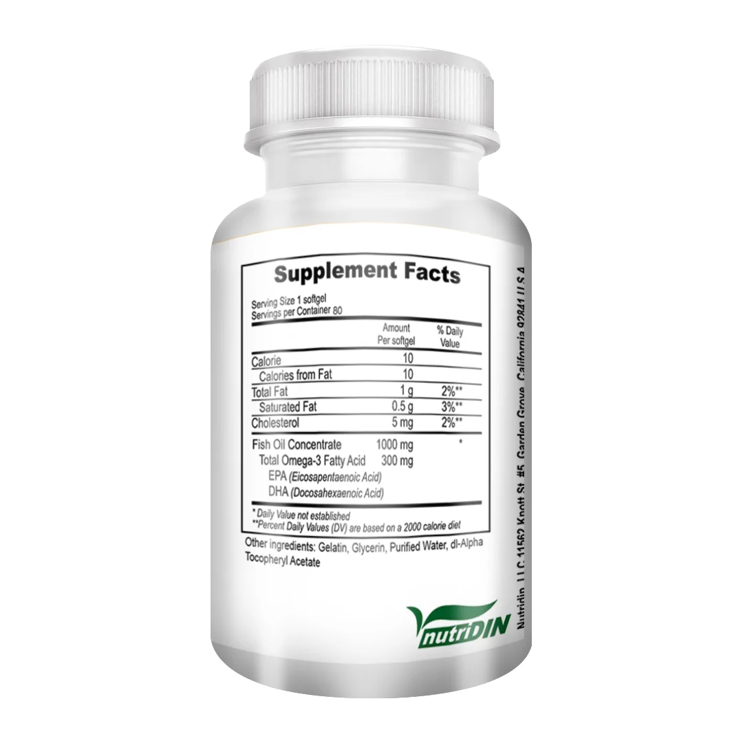 Deep Sea Fish Oil Capsules Omega 3 Health Supplement Offers Fish Oil Benefits:Joint Pain Relief  Eye Care Supplement USA Product