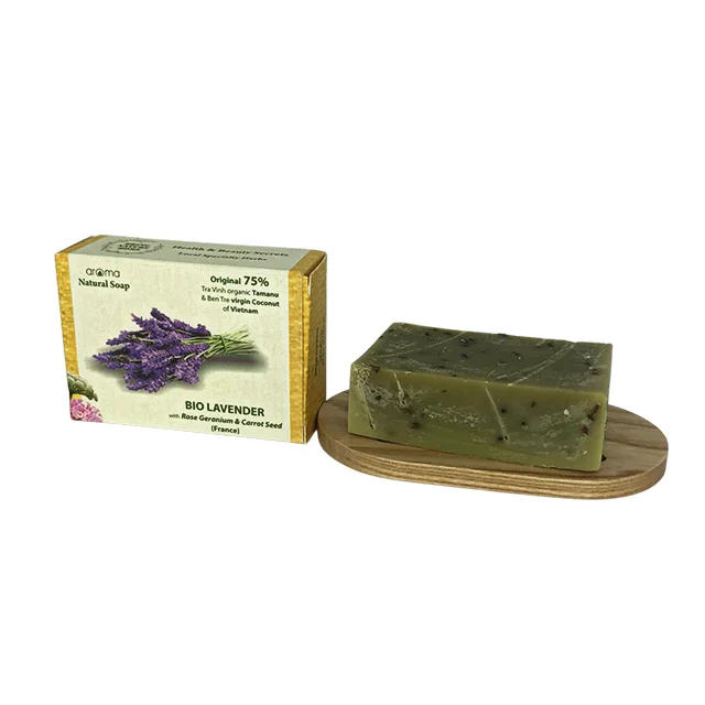 Natural handmade Soap Lavender Soap Natural Bright Smooth Anti aging Antioxidant Anti Acne  Moisturizing Relax Balance Enrich