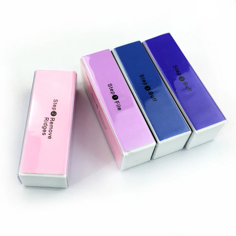 Hot Sale Personalized Professional Beauty Manicure Nail Buffer Block Colorful Reusable Small 4 Ways Nail Buffer