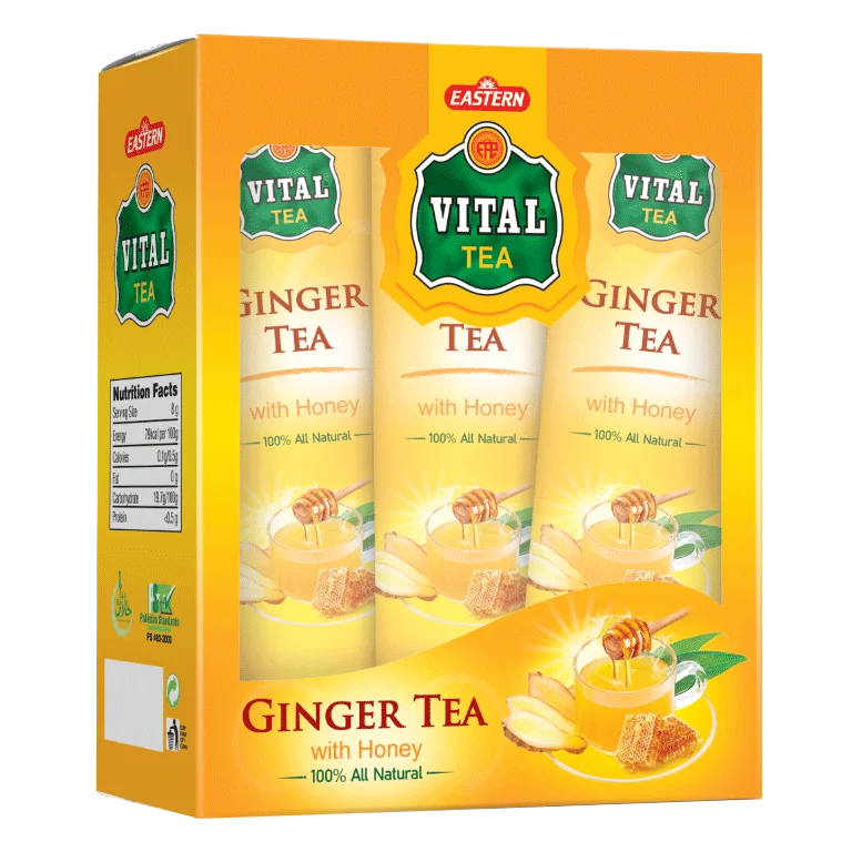 
Мгновенный чай, мед, имбирь и лимон 