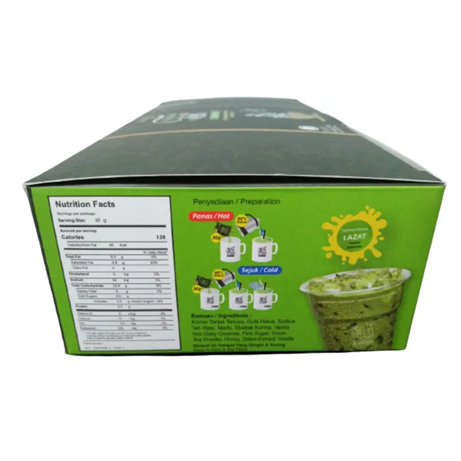Halal Drinks - Premium Dates with Green Tea - Tamar Teh Hijau Latte Box