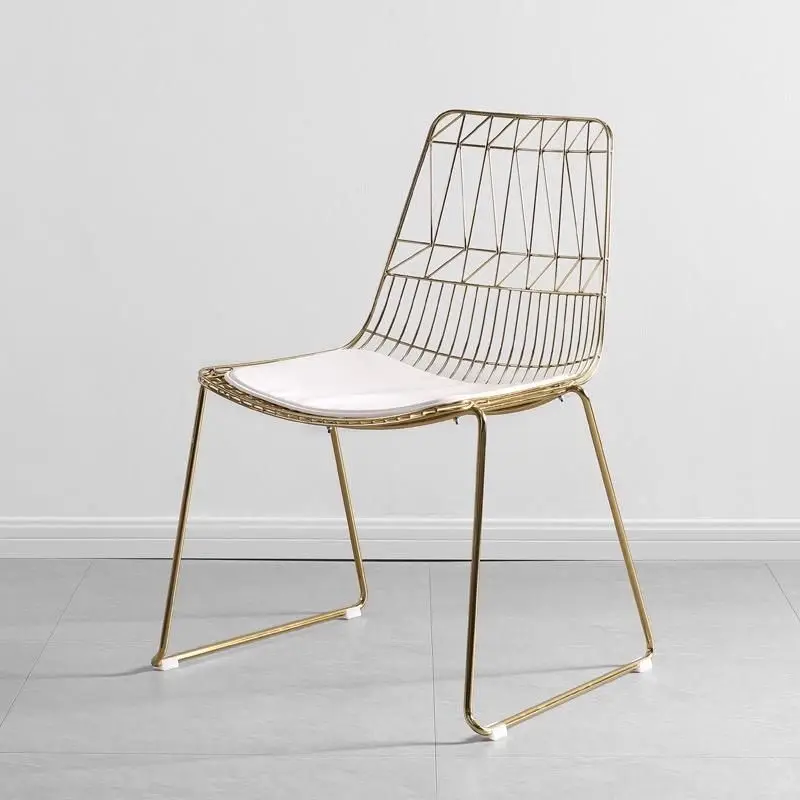 Современный проволочный стул для отдыха блестящая латунная отделка гальваническое покрытие тренд горячая Распродажа по оптовой цене из Индии