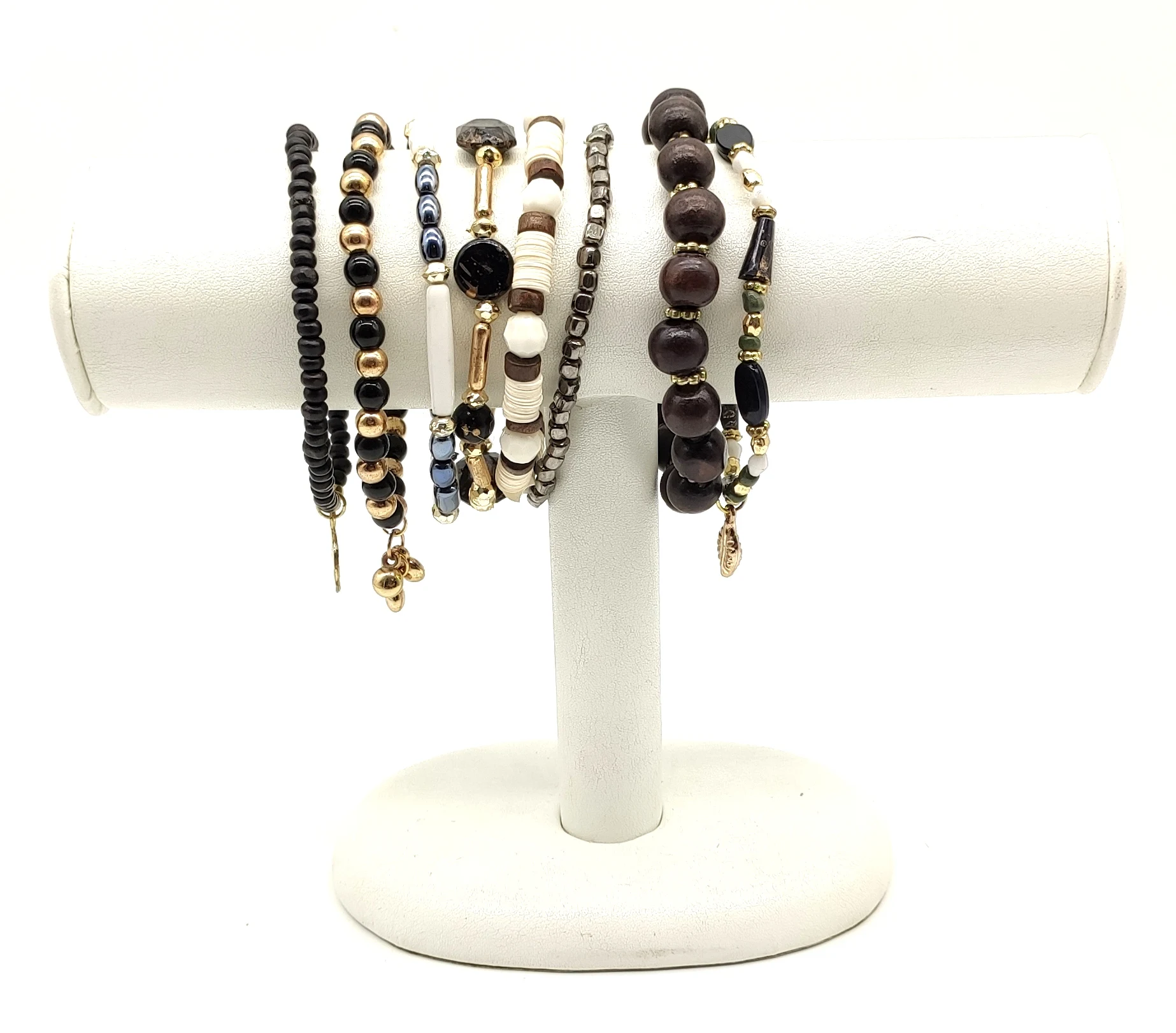 Wholesale Lucky 14k Gold Filled Beads Beaded Stackable Bracelets Beaded Stretch Bracelet Minimalist