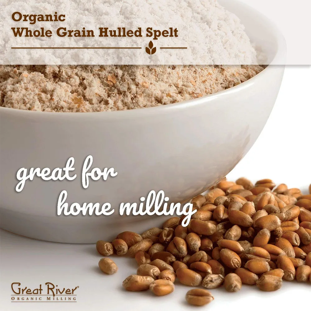 
Great River Organic Milling Organic Whole Grain, Hulled Spelt, 25lb bag 