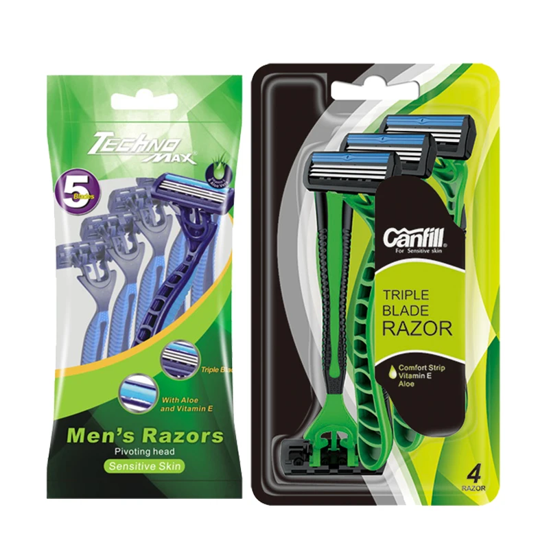 Лучший персональный сенсорный 3 лезвия одноразовая бритва