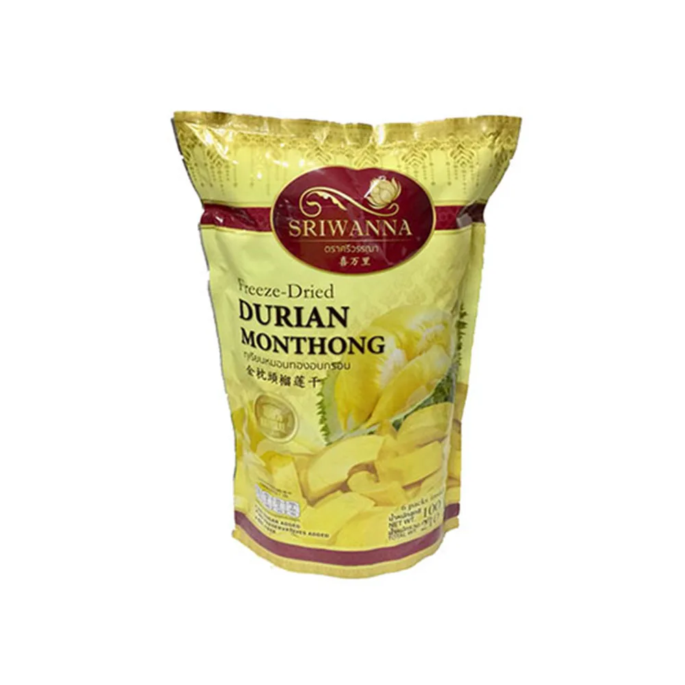 SRIWANNA Freeze Dried Durian  Monthong 210 g. (6 Individual Packs)
