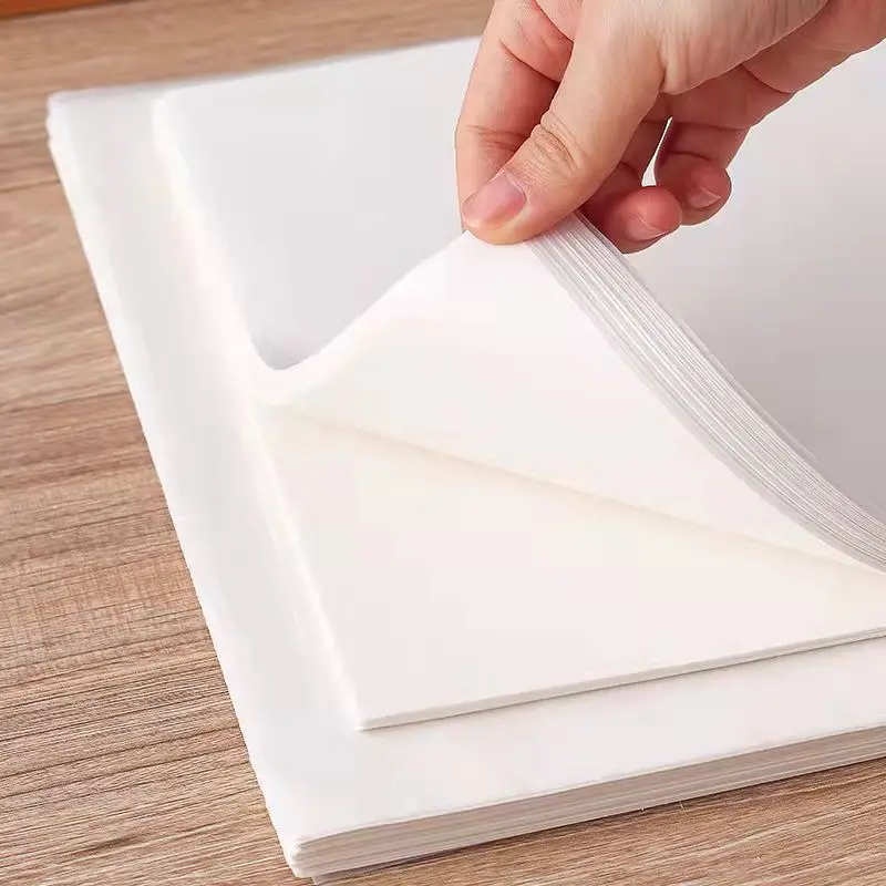 Custom White Unbleached Grease Proof Silicon Oil Baking Paper Non Stick Precut Disposable Parchment Packaging Sheet Baking Paper