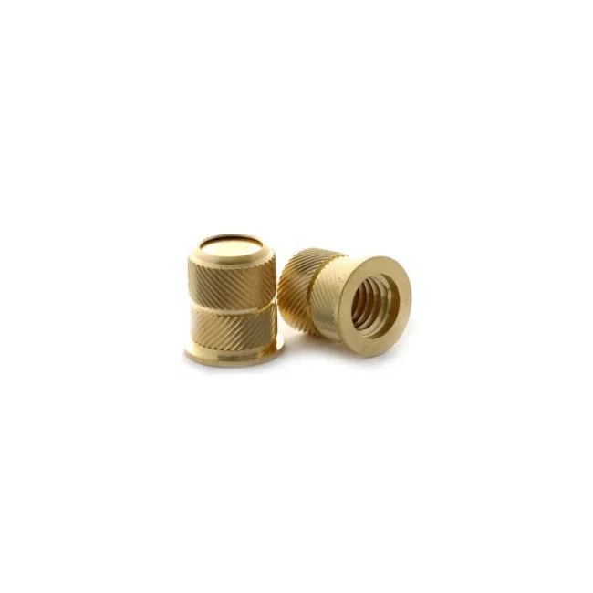 Factory Direct Rubber Nut Brass Threaded Knurling Insert & Threaded Brass Inserts M10 for Plastic Molding