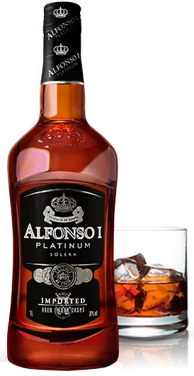 28% Alcohol Vol Fruits Ginger Honey Bottle Full Golden Colour Clear Bright Jerez American Oak Casks Alfonso I Platinum Brandy