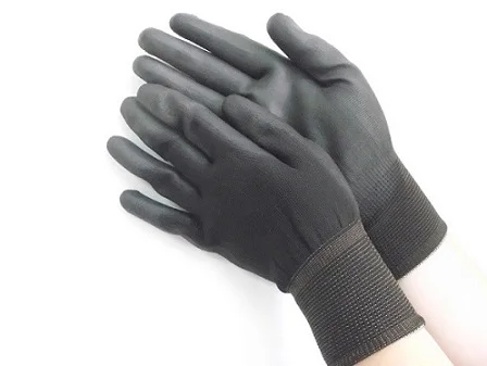 Cleanroom  Glove Black PU Coated ESD Gloves
