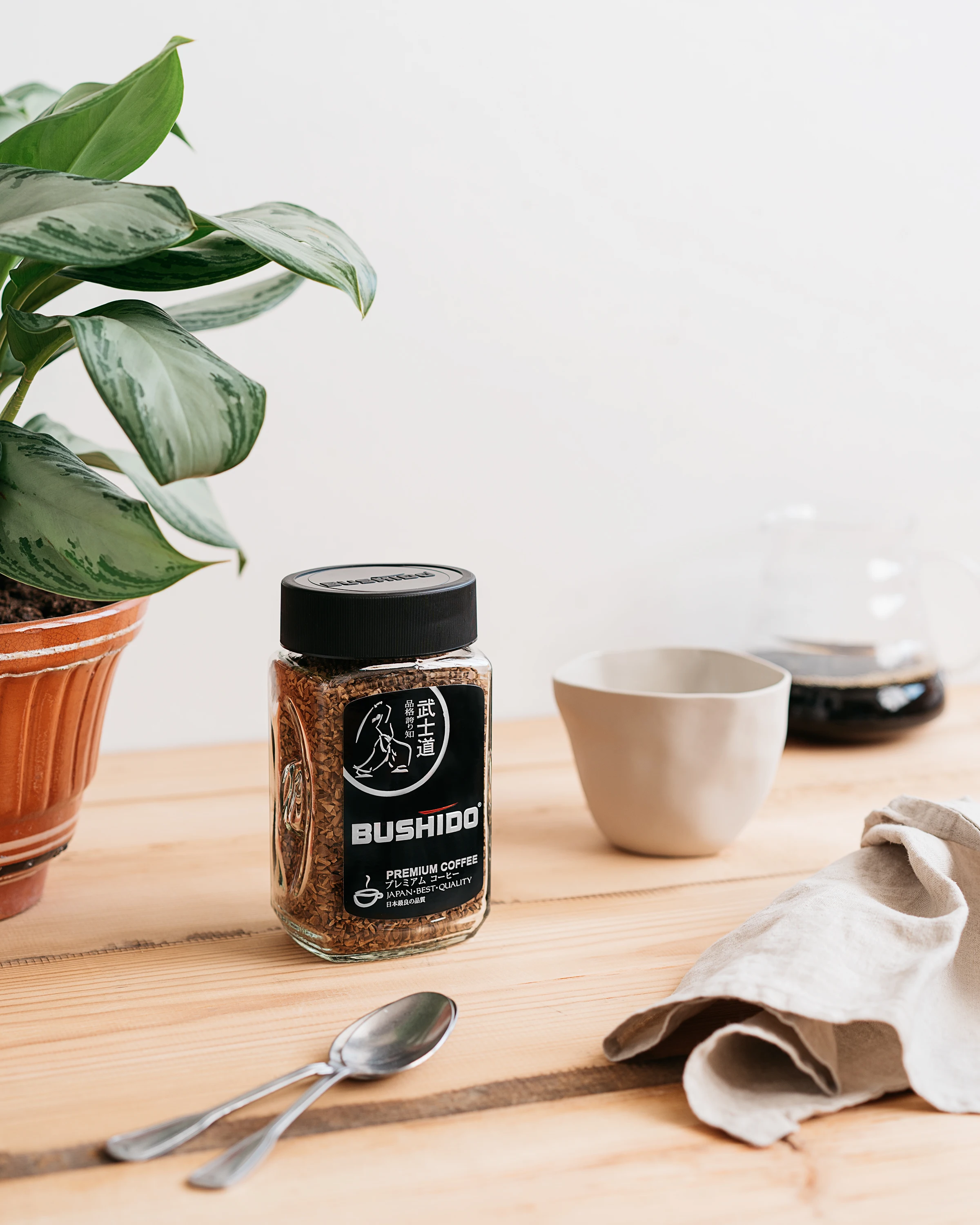 Bushido Black Katana freeze dried coffee 50 g. glass jar