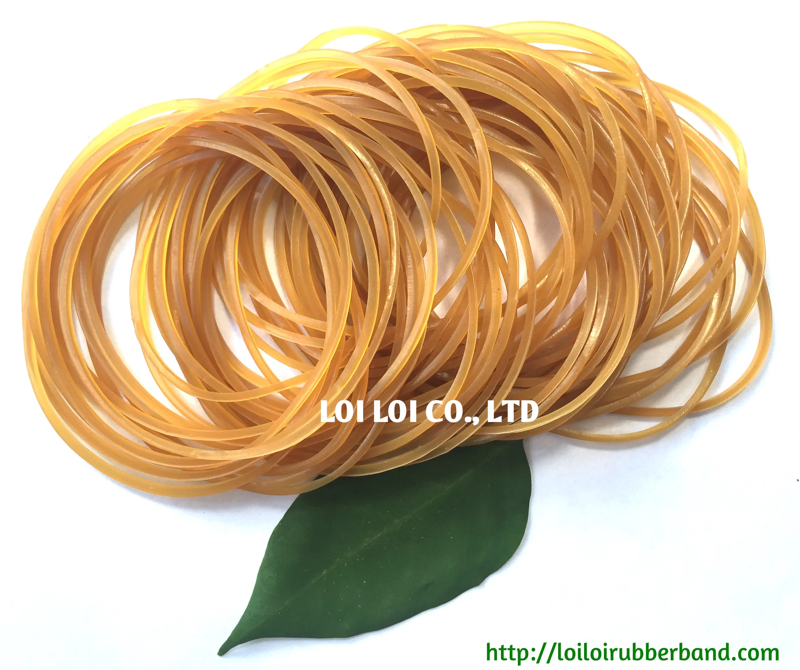 Transparent natural Rubber band Made in Vietnam elasticity can be resisted in high temperature with Yellow or Honey color