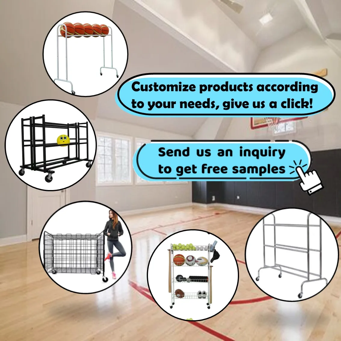 Ball organizing basket soccer basketball storage rack basketball cart