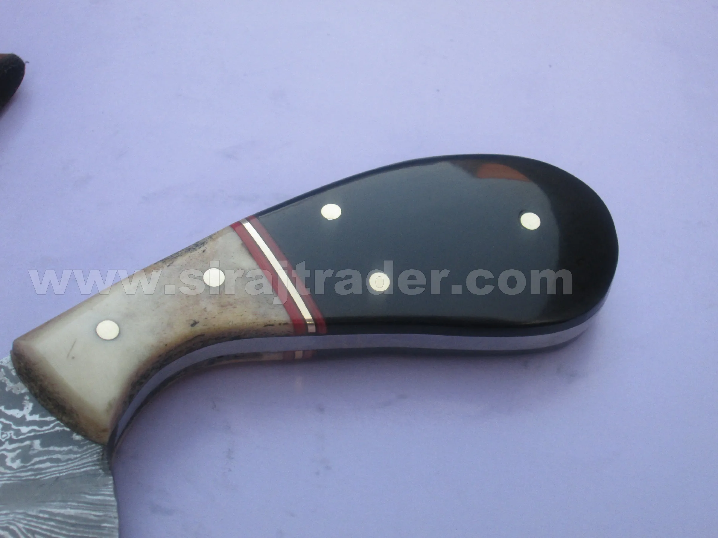 Ручка ножа из дамасской стали ручной