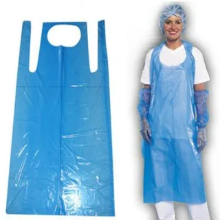 Blue Polyethylene (PE) Disposable Apron Direct from Vietnam Manufacturer 26 X 48inch 2mil Thickness for Cleaning Accept H LDPE