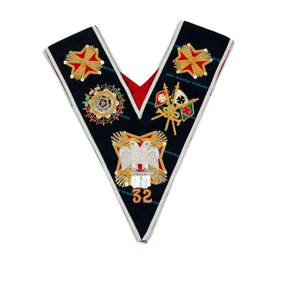 Masonic regalia MARK GRAND RANK EMBROIDERED DRESS COLLAR HIGHEST QUALITY