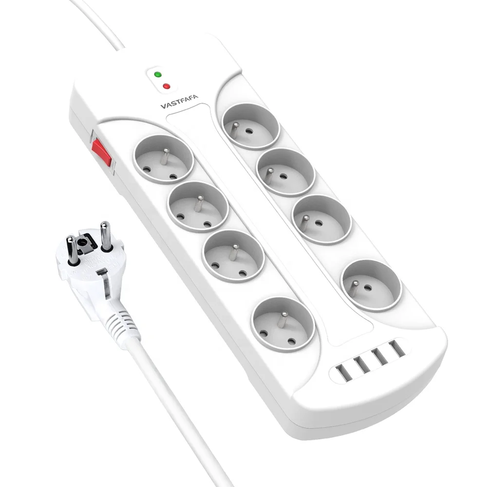8 outlets electrical universal plug  usb extension power sockets smart switch power board