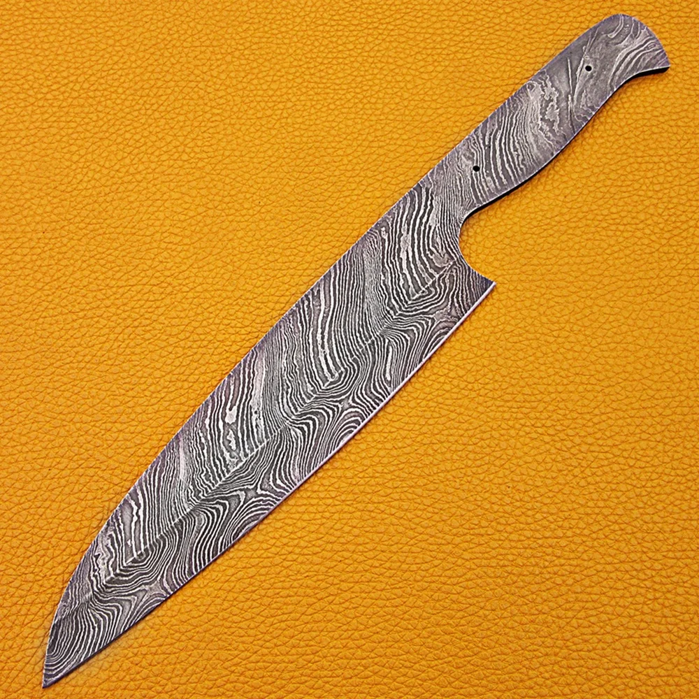 100% Top High Quality best wholesale Damascus Steel Full Tang Chef knife blank blade knife SCW-BB-0014