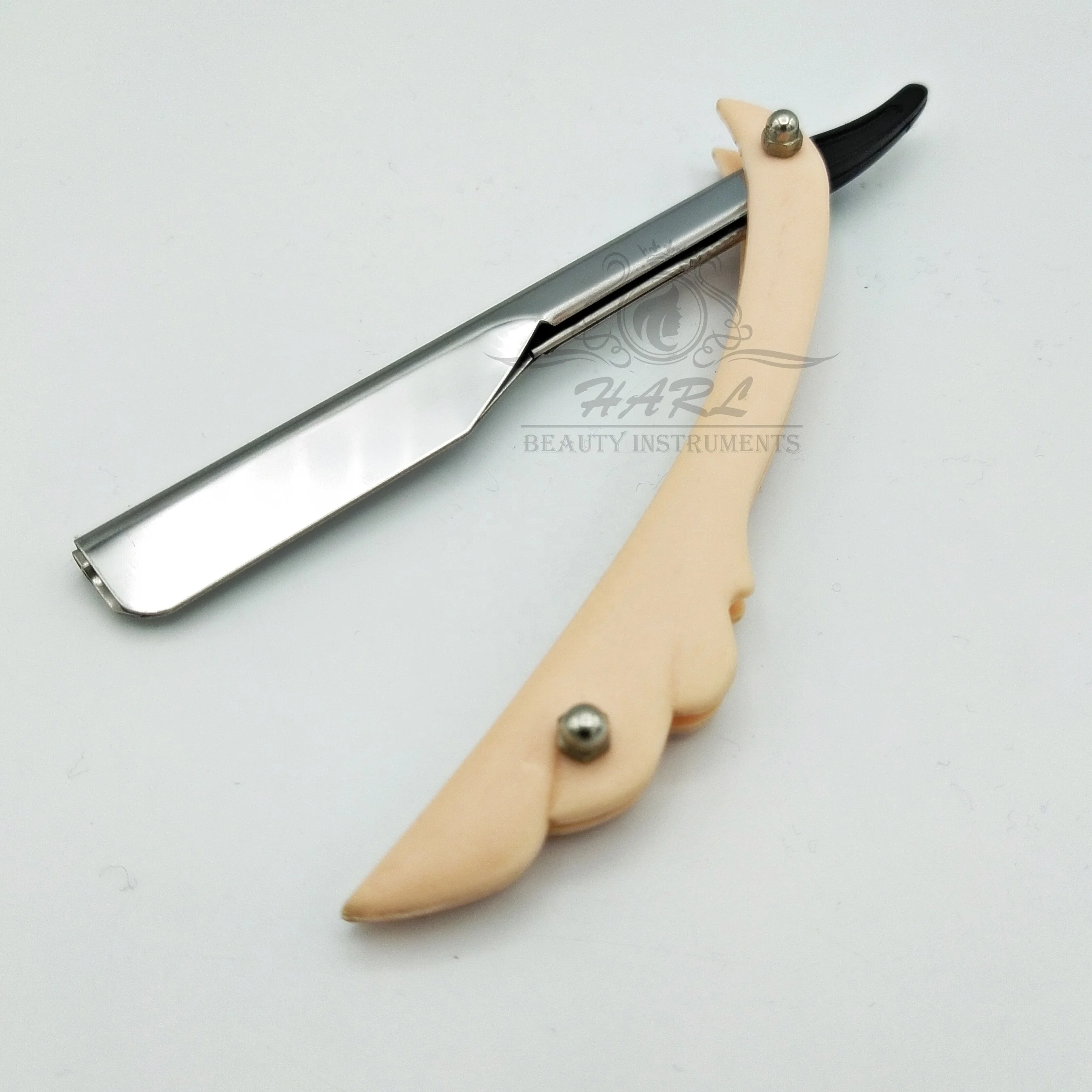 Blade Replaceable Barber Safety Razor Plastic Stainless Steel Handle Straight Shaving Razor Men Wet Shaving Products Single