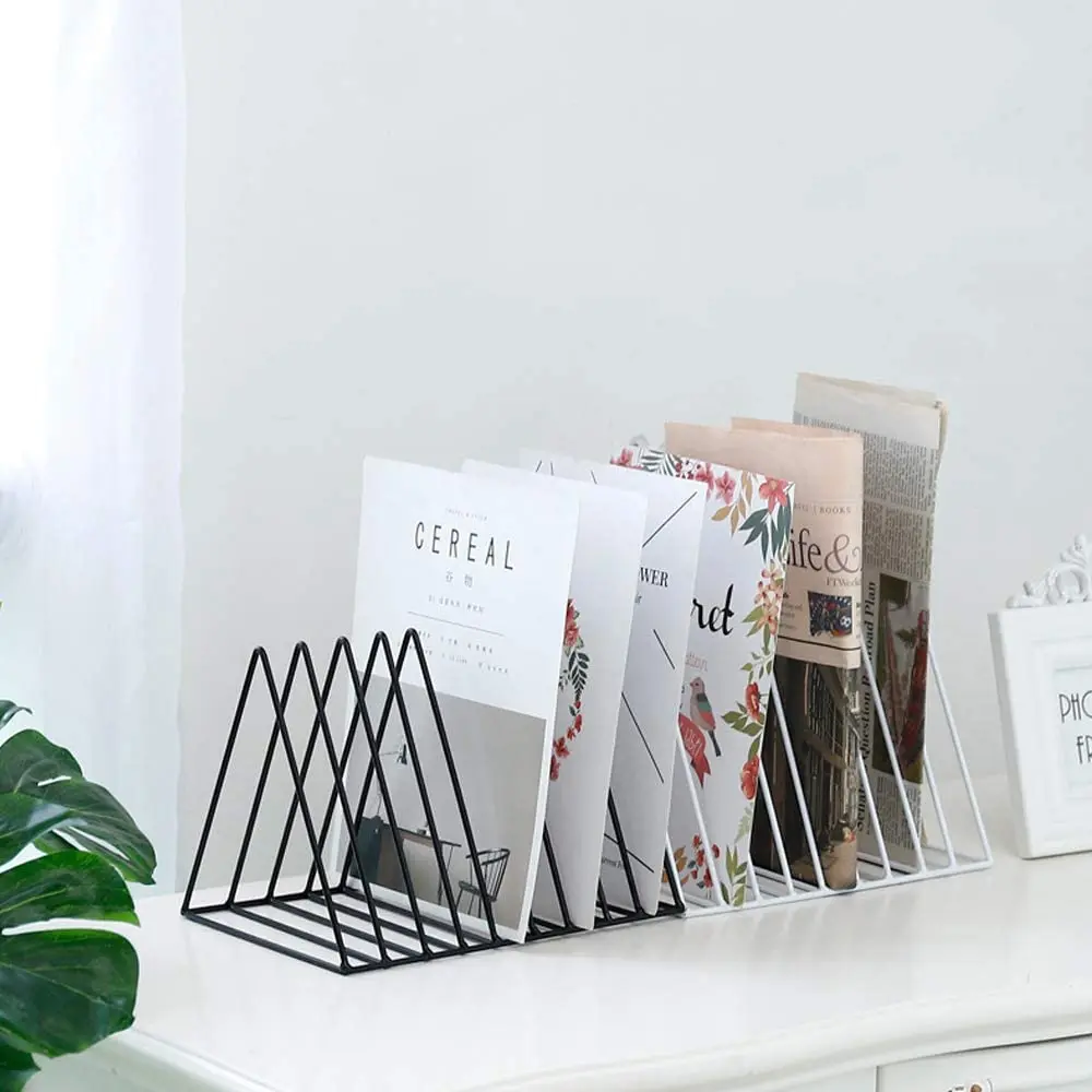 Triangle File Holder, Modern Desk Organizer, 2 Pcs Magazine File Holder