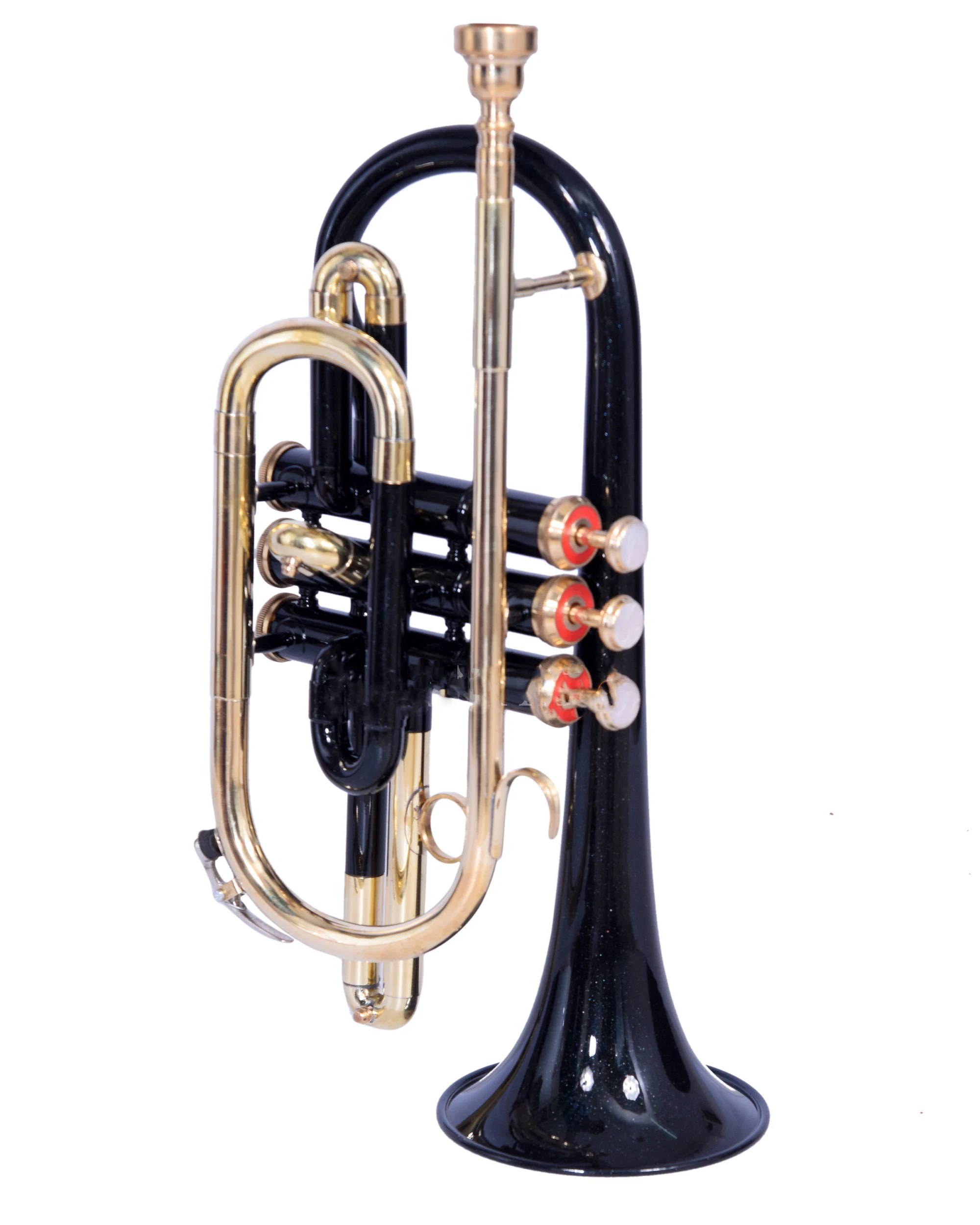 NASIR ALI NEW PROFESSIONAL BLACK CORNET BB PITCH PREMIUM QUALITY WITH INCLUDE HARDCASE AND MOUTHPIECE