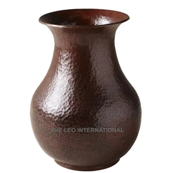 Aluminum Metal Round Shape Shinny Polish Enamel Color Vase Fancy Style Modern Look Luxury Flower Vase