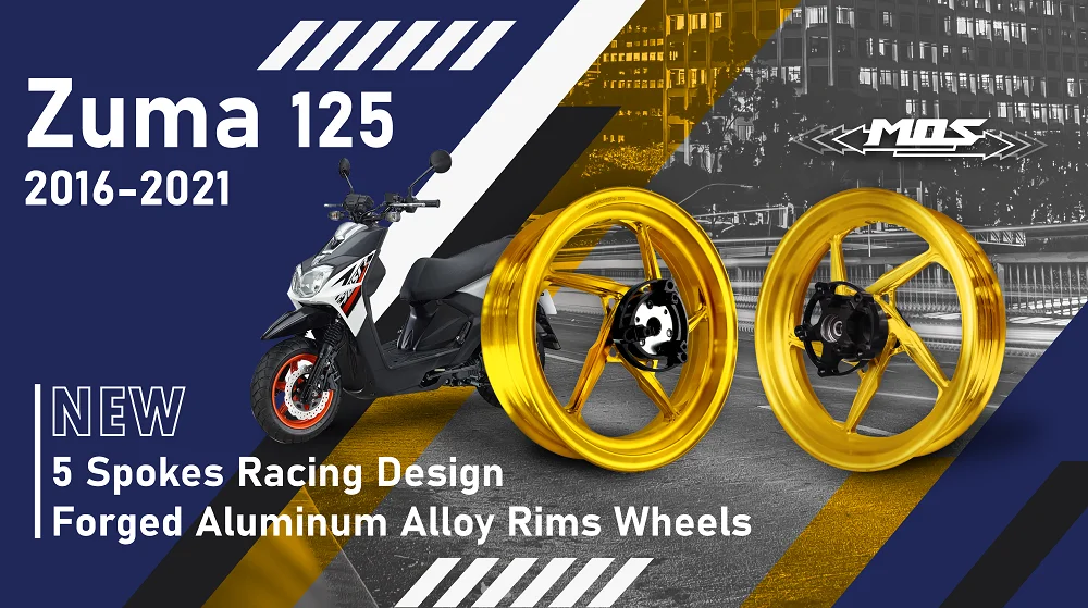 MOS кованые алюминиевый сплав мотоциклетные диски 12 дюймов для Yamaha Zuma 125 2016-2021 NON