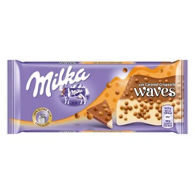 Milkaa шоколадные волны карамель 81 г (Mondelez шоколад бар) 100 87