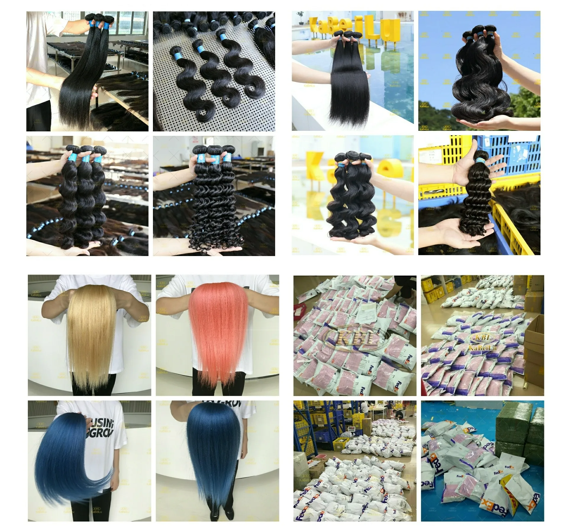 online sale guangzhou hair factory can be dyed unprocessed raw hair ombre