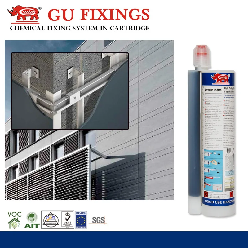 Two component epoxy acrylate anchoring adhesive for timber construction