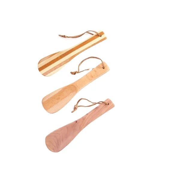 Wooden shoe horn for Wearing Shoes shot handle for customized large size and singe piece low price and sale