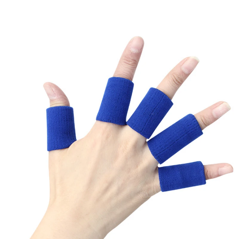 Black and Blue Knitting Nylon Basketball Finger Protect Finger Protection Volleyball Finger Sleeve