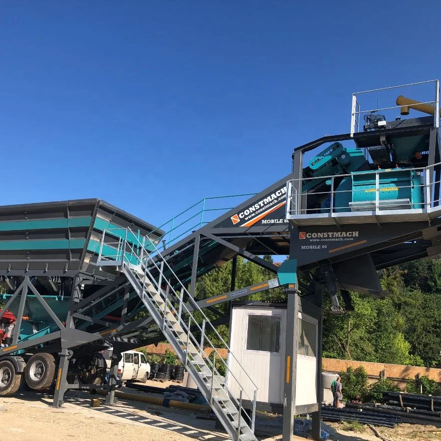 60 m3/h MOBILE CONCRETE BATCHING PLANT, READY FOR DELIVERY! HIGH QUALITY LONGLIVED MACHINE