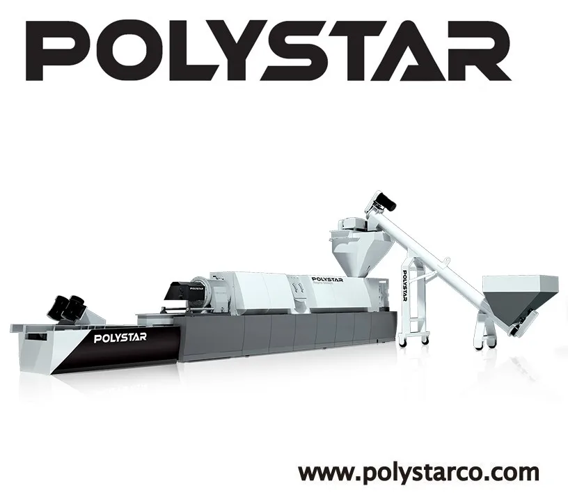 Линия экструдера для гранулирования отходов пп пэ хлопьев