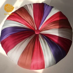 Wholesale High Quality Cushions Round Silk Colorful CushionSofa Car Cushion Cushions for Home Decor Indoor Decorative Boho Style