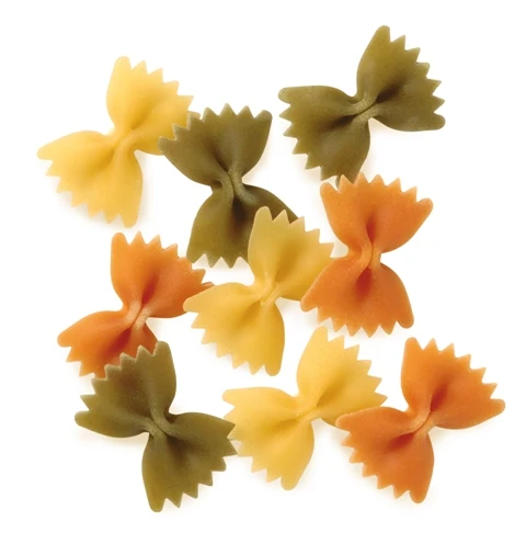 Best Sell 100% Italian Dry pasta 500g Farfalle Tricolore in bag Durum Wheat semolina Pasta for Cooking
