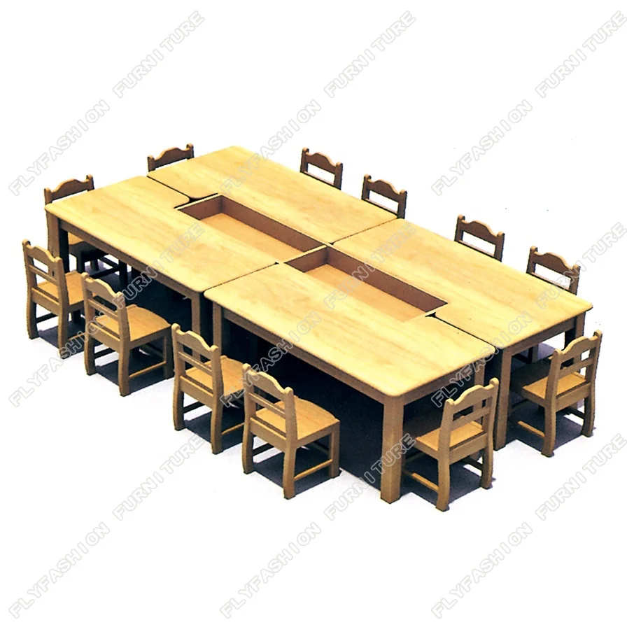 Wooden children furniture table and chair kids sets