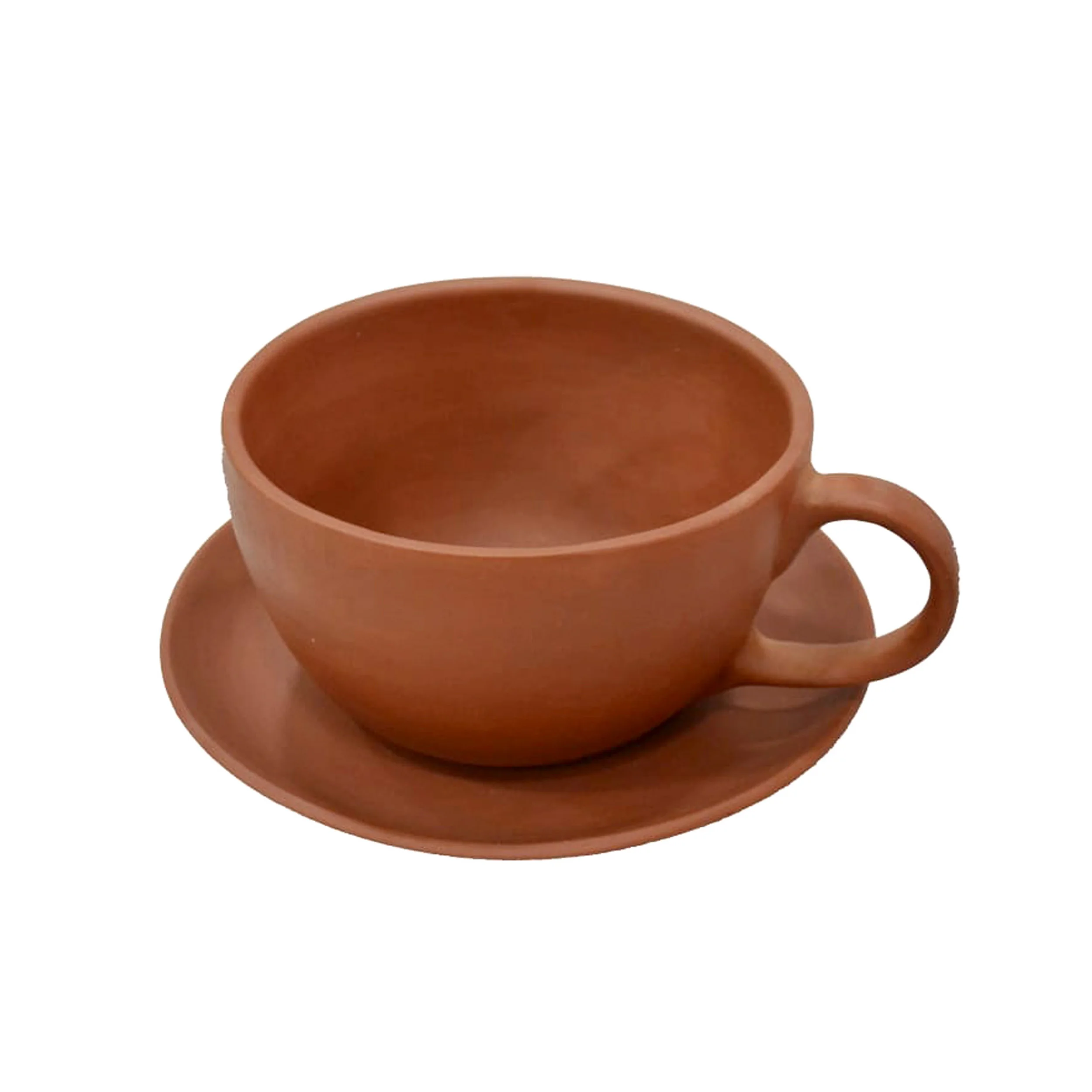 100% Natural clay cup saucer planter terracotta indoor planter brown terracotta plant pots at good price and popular demand