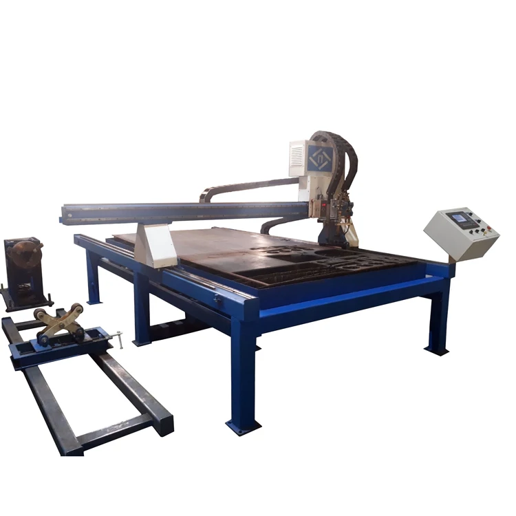 CNC gas plasma cutting machine with a pipe cutter for sale from manufacturer, CNC plasma cutting machines