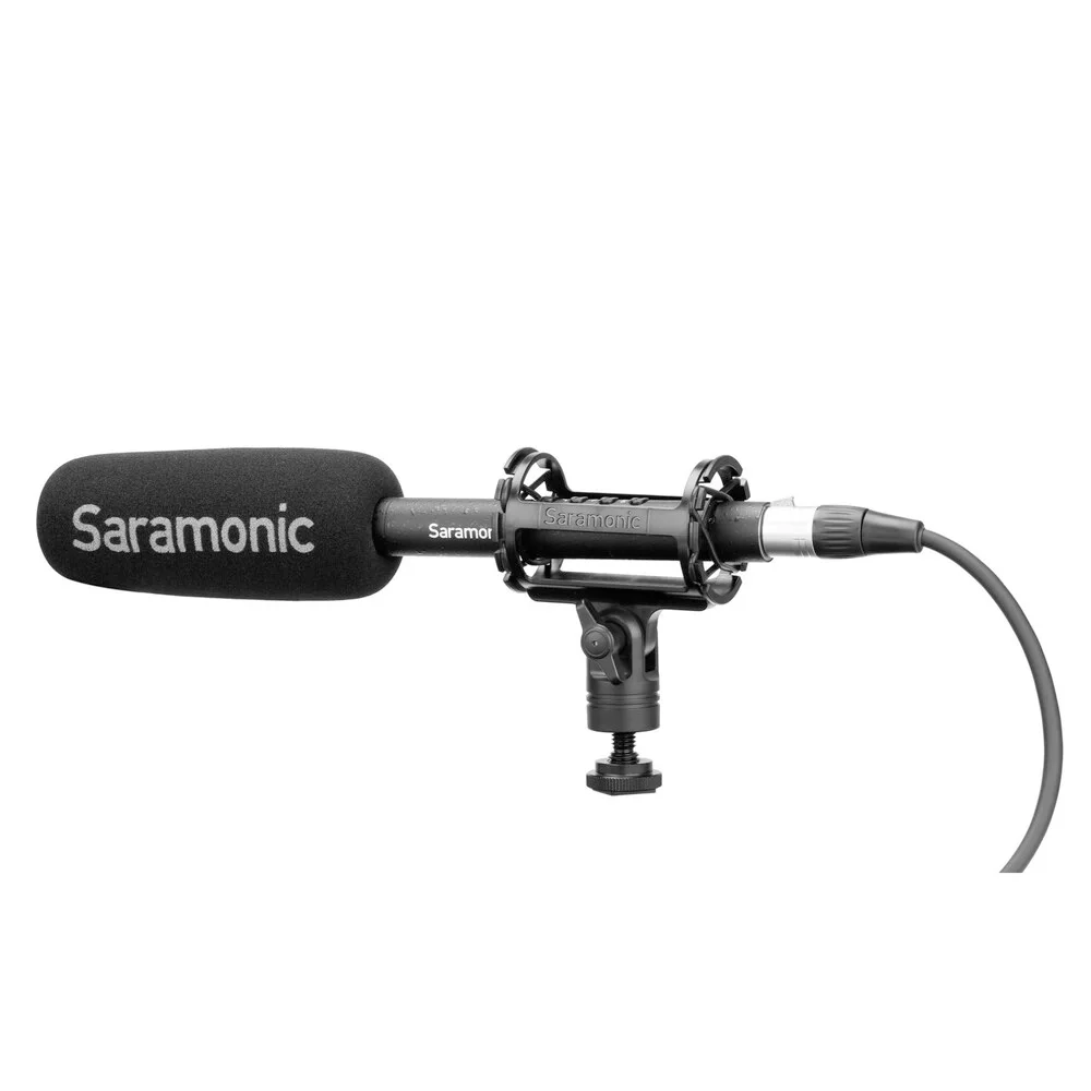 Saramonic SoundBird T3 Professional Shotgun Microphone with Li-Ion Battery, Low-Cut & Hi-Boost Filters, -10dB Pad, Shock Mount